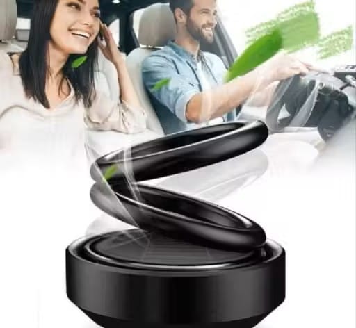 Car Double Ring with Crystal Ball 360 Auto Rotate Portable Usage Dashboard Idol (Solar Ring With Ball?