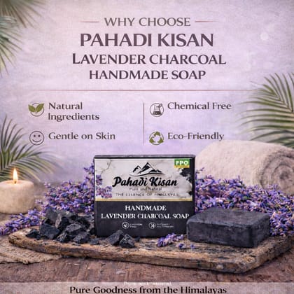 Lavender Charcoal Soap 100 gm