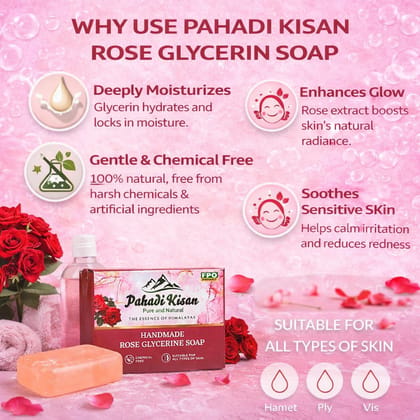 Rose Glycerine Soap 100 gm