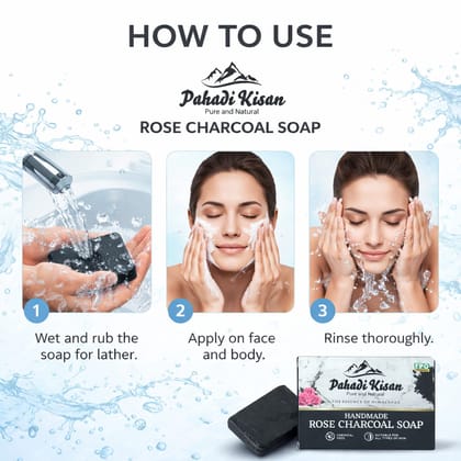 Rose Charcoal soap 100 gm
