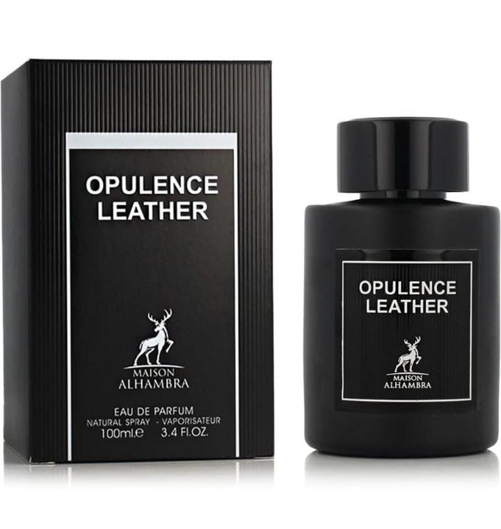 Maison Alhambra Opulence Leather Eau De Parfum 100ML for Men, Intense Leather Scent, Long-Lasting Premium Fragrance