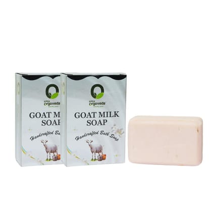 Goat Milk Soap (Pack of 2) | 125g Natural Handmade Milk Soap | Deep Moisturizing & Skin Nourishing | Gentle Herbal Bath Soap | Chemical-Free Body Soap