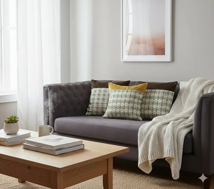 Minimal Cushion Cover Combo Set of 3 | Offwhite Multi | velvet | 16" X 16"