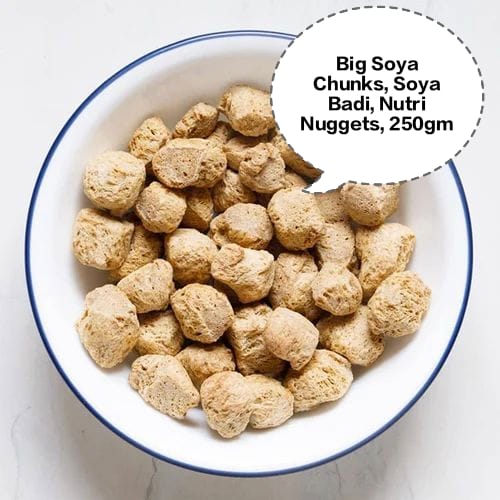 Big Soya Chunks, Soya Badi, Nutri Nuggets, Soya Bari 250gm