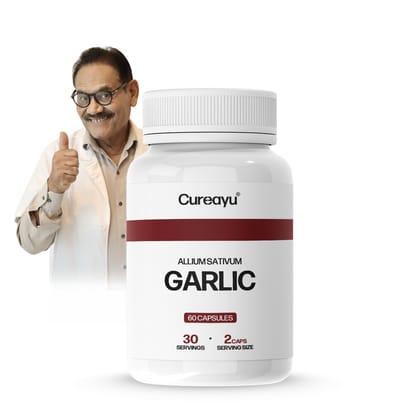 Cureayu Garlic Capsules | Ayurvedic Support for Heart Health, Immunity & Detox