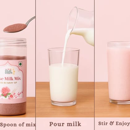 DR. RENGA'S SOLAR DELIGHTS Sugar Free Rose Milk Mix | Sweetened with Nattu Sakkarai (Jaggery) | Traditional Rose Milk Essence Powder | 400g DR. RENGA'S SOLAR DELIGHTS Sugar Free Rose Milk Mix | Sweetened with Nattu Sakkarai (Jaggery) | Traditional Rose Milk Essence Powder | 400g