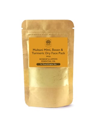 Kaaya Natural Multani Mitti, Basan & Haldi Dry Face Pack