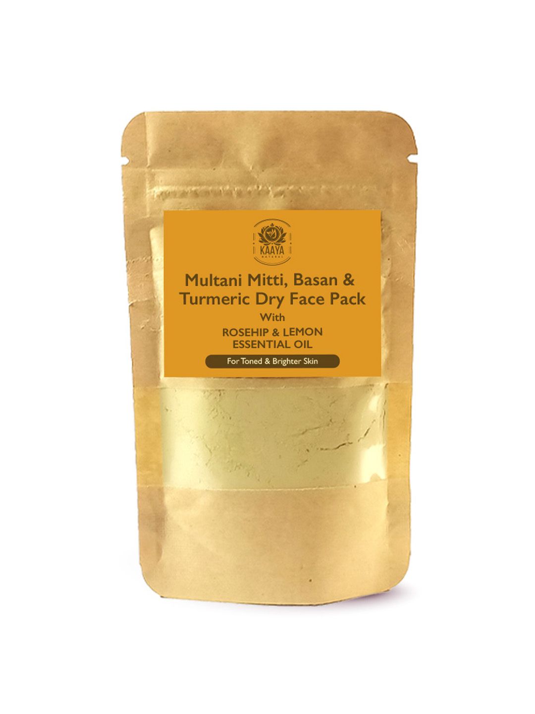 Kaaya Natural Multani Mitti, Basan & Haldi Dry Face Pack
