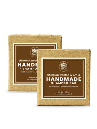 Kaaya Natural Shikakai, Reetha & Amla Handmade Shampoo Bar (Pack of 2)