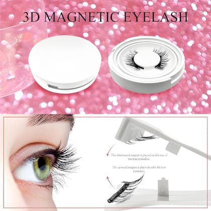 Magnetic Eyelashes without Eyeliner | Reusable Magnetic Lashes Kit with Applicator | No Glue Needed Easy Wear Manga Style Magnetic Eyelashes for Women
