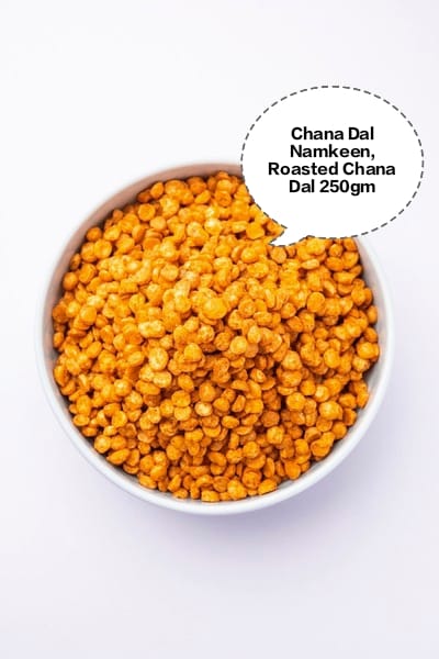 Chana Dal Namkeen, Dal Namkeen, Roasted Chana Snack, Fried Bengal Gram, Split Chana Snack 250gm