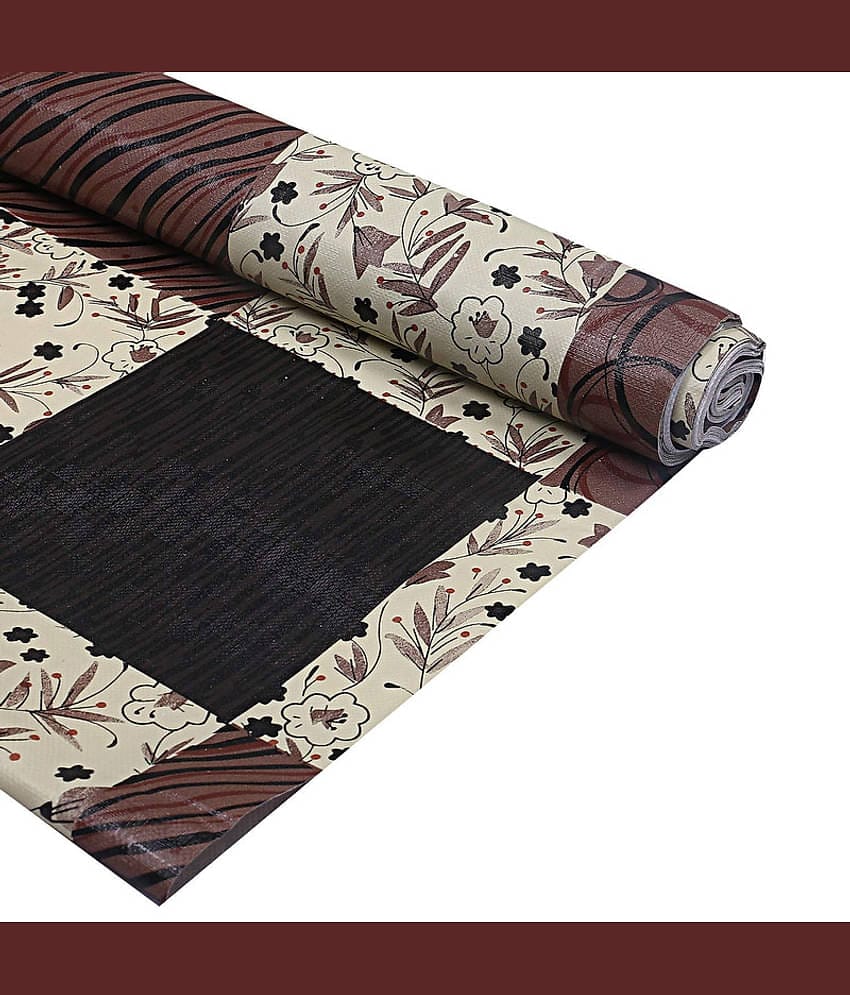 Single PVC Brown Kitchen Shelf Cover Cover