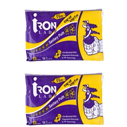 Sanitary Pads for Girl and Women - Grapheme-onion chip 8 Pads Pack of 2