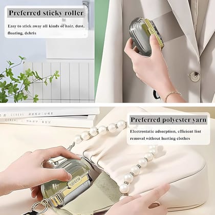 Mini Lint Roller Double Sided Reusable Lint Roller | Portable Pet Hair Remover Travel Lint Roller Ball for Clothes, Sofa & Car Cleaning