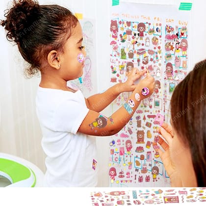 Cute Cartoon Theme Kawaii Stickers-20 Pet Sheets Cute Washi Stickers For Project,Japanese Style Girls Paper Sticker Set,Size Of Each Sheet-40x8cms(Color&Design May Vary)Self Adhesive