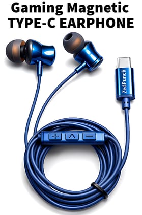 ZedPunch Gaming Magnetic USB Type-C Wired Earphones with Mic
