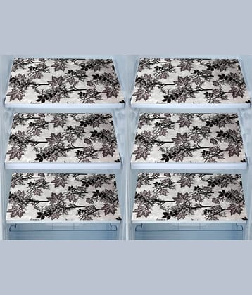 E-Retailer Set of 6 PVC Black Fridge Mats