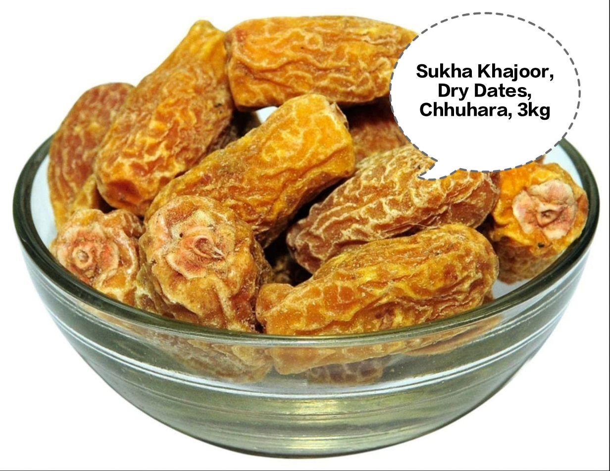 Sukha Khajur, Dry Dates, Chhuhara, Dry Khajoor, Arabian Dry Dates 3kg