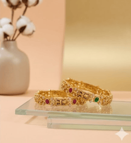 Swarna-Lakshmi Divine Kemp Kada (Set of 2)