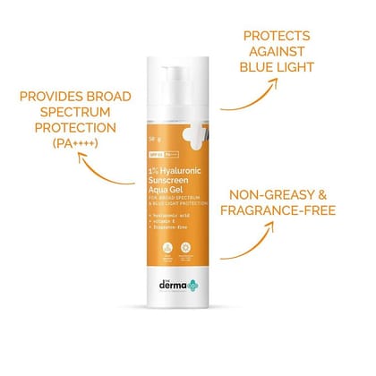 The Derma Co 1% Hyaluronic Sunscreen & 2% Kojic Serum Combo (50g + 30ml) 