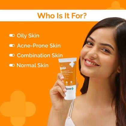 The Derma Co Hyaluronic Sunscreen & Vitamin C Serum Combo SPF 50+ for All Skin Types, Glowing Skin (80g + 30ml) 