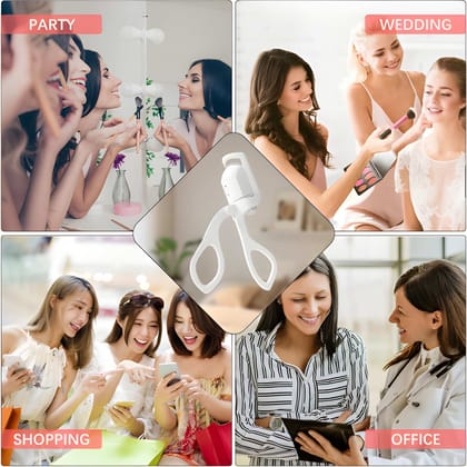 Heated Eyelash Curler | Electric Rechargeable Lash Curler with 2 Heating Modes & Sensing Silicone Pad | Portable Handheld Makeup Tool for Women