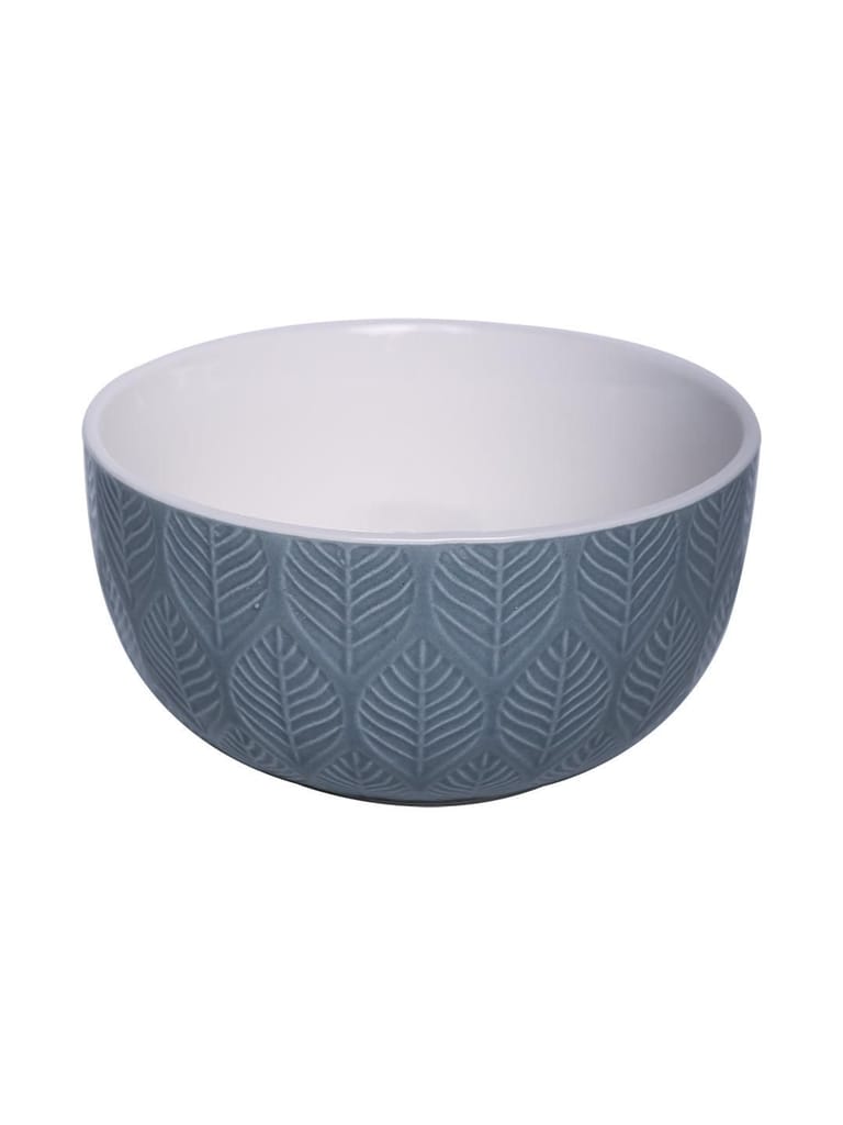 Lagoon Ceramic Bowl - 580Ml, Leaf Pattern