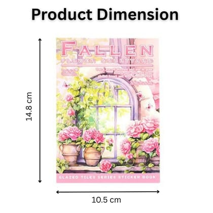 Fallen Flower Courtyard PET Sticker Pack (210 PCS) – Vintage Floral Window Garden Aesthetic Waterproof Stickers for Journaling, Scrapbooking & DIY Crafts