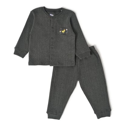 Farm Friends Knitted Grey Thermal Set-0 M / Grey