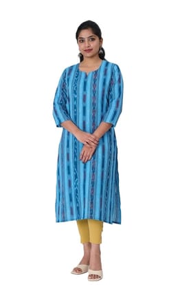GHL Handloom Sambalpuri Straight Cotton Kurti