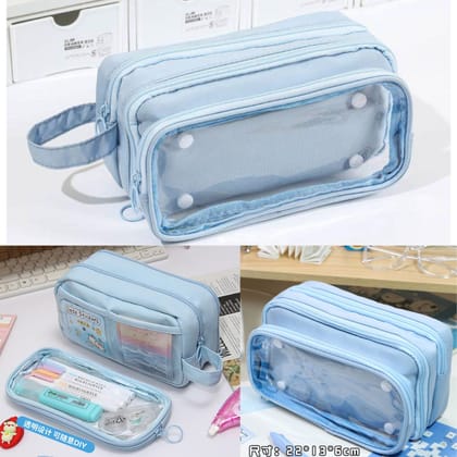 Aesthetic Pencil Box Pouch for Kids Girls & Boys – Large Capacity Multi-Purpose Pencil Case, Portable Stationery Organizer for School, Office & Travel