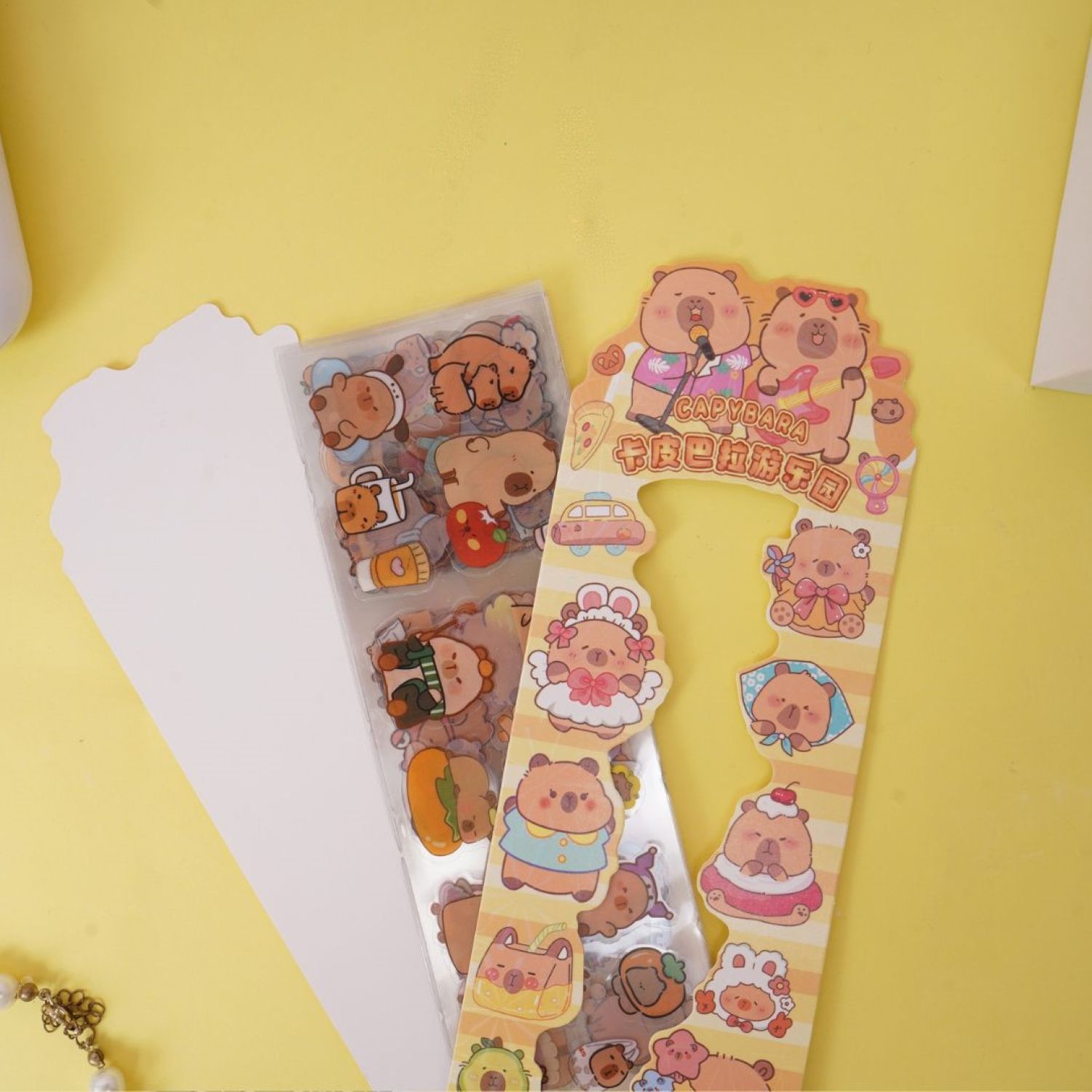 Capybara Kawaii Stickers Set – 14 PET Sheets Japanese Cartoon Washi Stickers, Waterproof Aesthetic DIY Craft Stickers for Journaling, Scrapbooking & Kids Projects