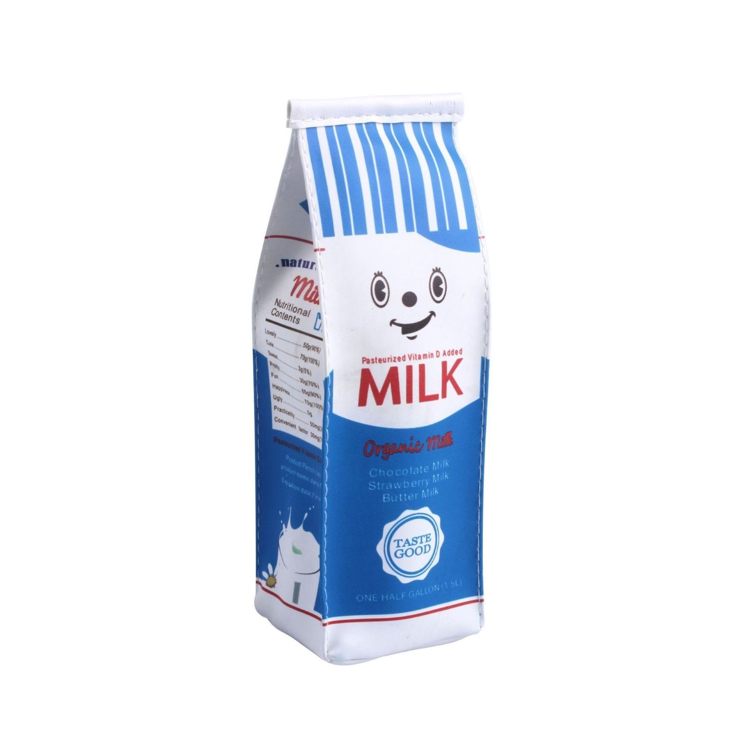 Milk Carton Pencil Case – Creative Cute Cartoon PU Leather Pencil Pouch, Large Capacity, Waterproof Stationery Organizer for School, Office & Travel