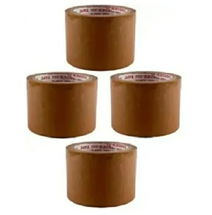 Brown Tape For Packing High-Strength Packaging | Carton Packing Tape | Self Adhesive | 50 Meters in Length - 2 inch Width (Pack of 4)