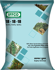IFFCO NPK 18:18:18 100% Water Soluble Fertilizer for Foliar Application & Fertigation