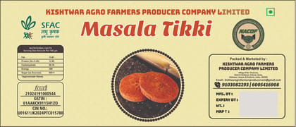 Kishtwar Agro Farmers Masala Tikki 15 gram
