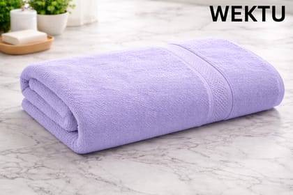 WEKTU Premium Cotton Bath Towel - 70x140 cm Large Size | Ultra Soft, Highly Absorbent and Quick Dry Towel for Bath, Gym, and Travel