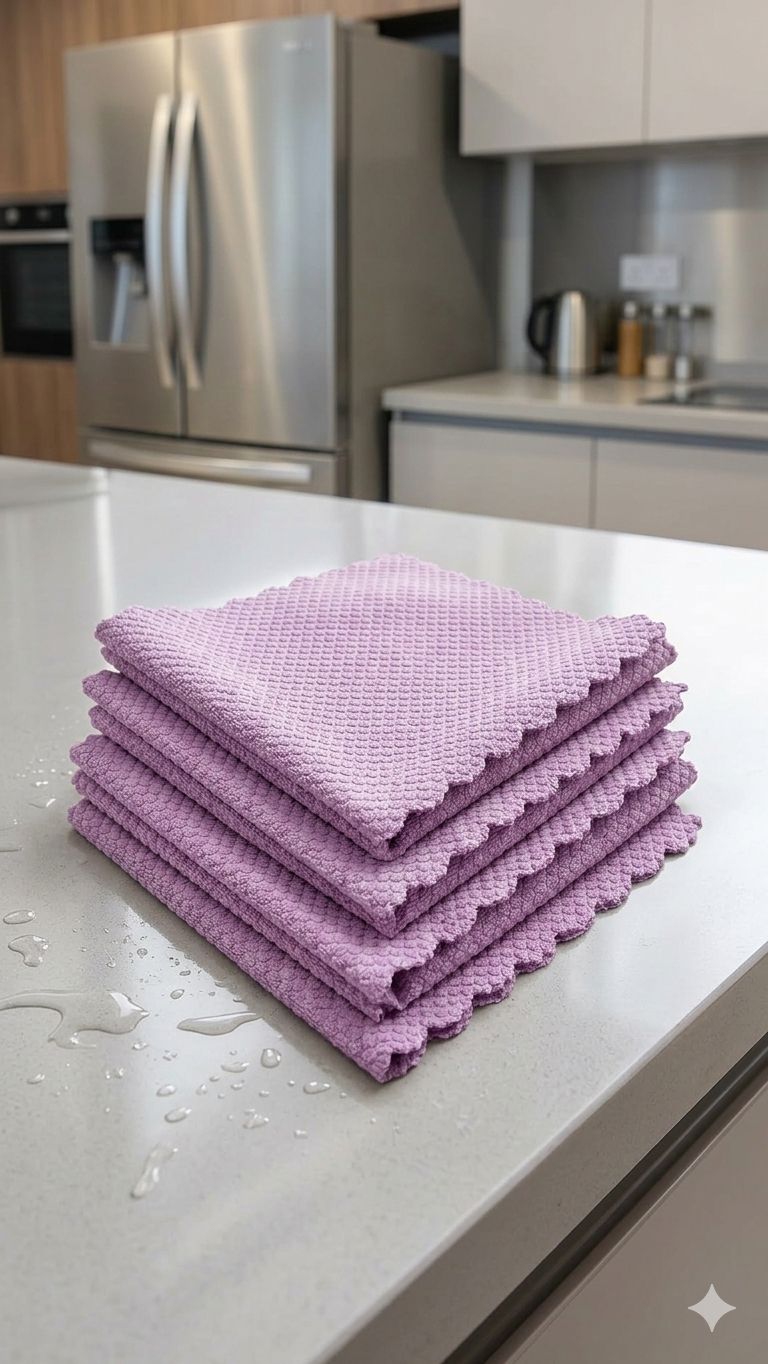 Fish Scale Microfiber Cleaning Cloths - Streak-Free Polishing Cloths