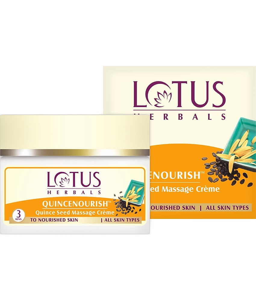 Lotus Herbals Quincenourish Quince Seed Massage Cream , Nourishes Skin , For All Skin Types , 50G