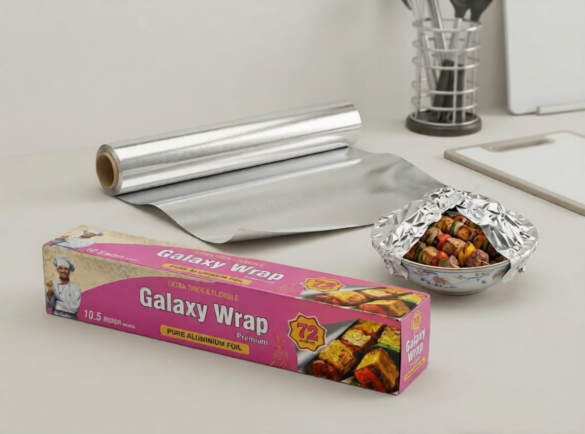 72 meter Premium Aluminium Kitchen Foil Roll – 10.5 Micron Extra Thick