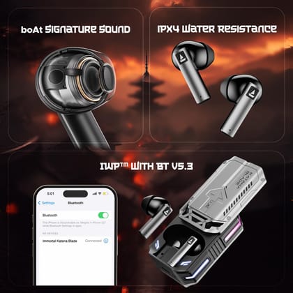 Boat Immortal Katana Blade 2.0  Earbuds (Gray)