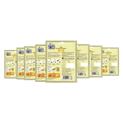 Good Home Air Freshener Aroma|Long Lasting Premium Fragrance Booster |Skin Friendly for Home/Office/Bathrom (Lemon,Pack of 8, 10g x 8)