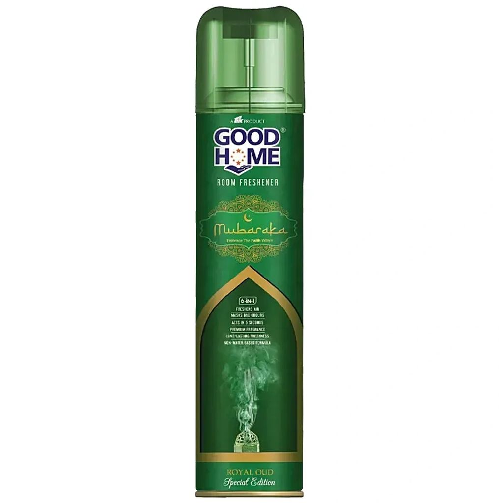 Good Home Room Freshener Spray Mubaraka Freshens Air Premium Fragrance Long Lasting Freshness, 140 g - Fresheners and Repellents | Buy online on ZillyBuy