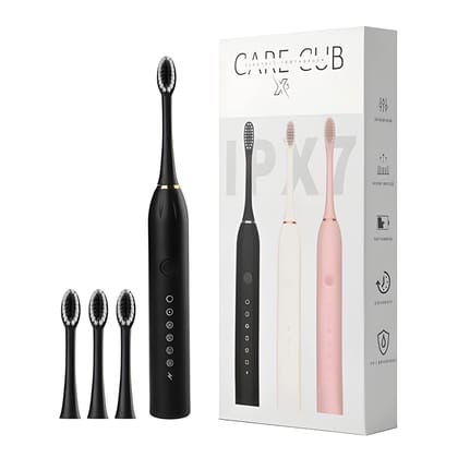 X-3 Sonic Electric Toothbrush – Rechargeable Powerful Toothbrush with 6 Cleaning Modes, IPX7 Waterproof, Replaceable Brush Heads, Advanced Gum Care & Plaque Removal (Multi Colour)