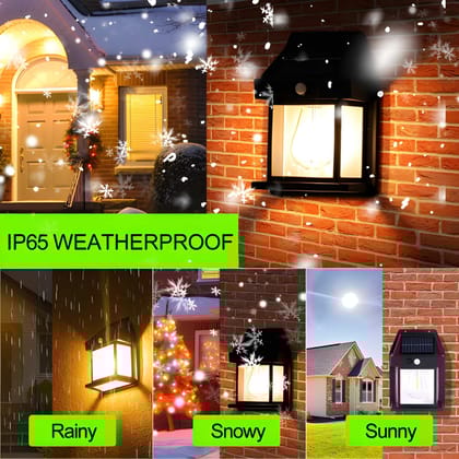 Solar LED Wall Light Outdoor – Waterproof Up & Down Luminous Lamp with Motion Sensor, Solar Induction Wall Lamp for Garden, Patio, Yard, Fence & Villa Lighting