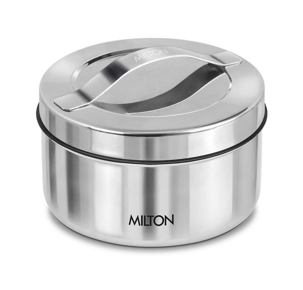 Milton Glaze Tiffin Big Stainless Steel Silver Plain , 900ml 