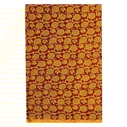 HANDLOOM CHANDERI 03 PCS BAGH PRINTED SUIT (SKU - 1RBS01250820 Suit 103)