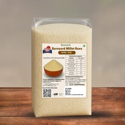 Roasted Barnyard Millet Rava l Bhagar Rava l 500gRegular . Roasted Barnyard Millet Rava l Bhagar Rava l 500gRegular .