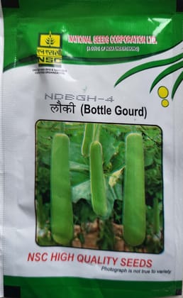 NSC Bottle gourd Variety- NDBGH-4 Truthful Labelled (TL) Seed 40 gm (4 packet of 10 gm each)