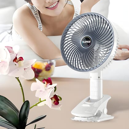 Multifunctional USB Clip Desk Fan | Low Noise Personal Cooling Fan with Strong Clip | Portable Mini Fan for Home, Office, Hiking & Travel